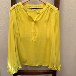 LOFT Yellow Long Sleeve Blouse – Size L